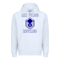 White military master sergeant air force retired t shirt Premium Hoodie - PixelWave