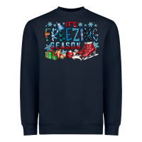 Navy It's Freezing Season Heavyweight Sweatshirt - CowhideDigitalArt