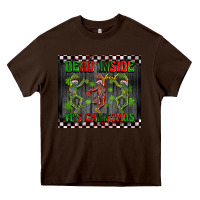 Chocolate Brown dead inside but it's Christmas dancing skeletons Heavy Core Tee - BarkalooDesign