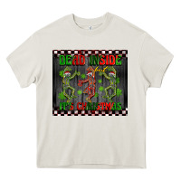 Cream dead inside but it's Christmas dancing skeletons Heavy Core Tee - BarkalooDesign