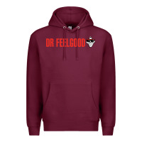 Burgundy Dr. Feelgood Premium Hoodie - PixelWave