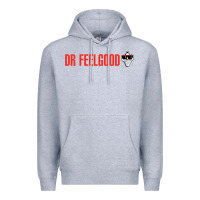 Heather Grey Dr. Feelgood Premium Hoodie - PixelWave