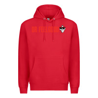 Red Dr. Feelgood Premium Hoodie - PixelWave
