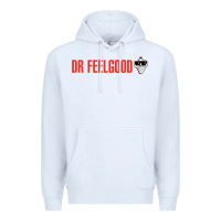 White Dr. Feelgood Premium Hoodie - PixelWave