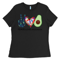 Black PEACE LOVE AVOCADOS Ladies Tee - Bettercallsaul