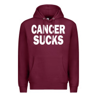 Burgundy cancer sucks Premium Hoodie - PixelWave