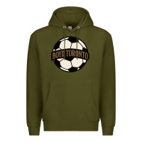 Army Green Boyd Toronto Soccer Premium Hoodie - PixelWave