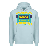 Blue Mist it's robot fighting time funny robotics engineer battle bots Premium Hoodie - PixelWave