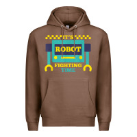 Chestnut it's robot fighting time funny robotics engineer battle bots Premium Hoodie - PixelWave