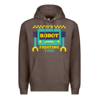 Coffee it's robot fighting time funny robotics engineer battle bots Premium Hoodie - PixelWave