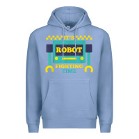 Colony Blue it's robot fighting time funny robotics engineer battle bots Premium Hoodie - PixelWave