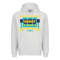 Dove Grey it's robot fighting time funny robotics engineer battle bots Premium Hoodie - PixelWave