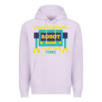 Lilac it's robot fighting time funny robotics engineer battle bots Premium Hoodie - PixelWave