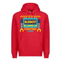 Red it's robot fighting time funny robotics engineer battle bots Premium Hoodie - PixelWave