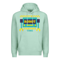 Seafoam it's robot fighting time funny robotics engineer battle bots Premium Hoodie - PixelWave