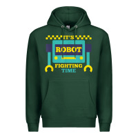 Sports Green it's robot fighting time funny robotics engineer battle bots Premium Hoodie - PixelWave