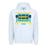 White it's robot fighting time funny robotics engineer battle bots Premium Hoodie - PixelWave