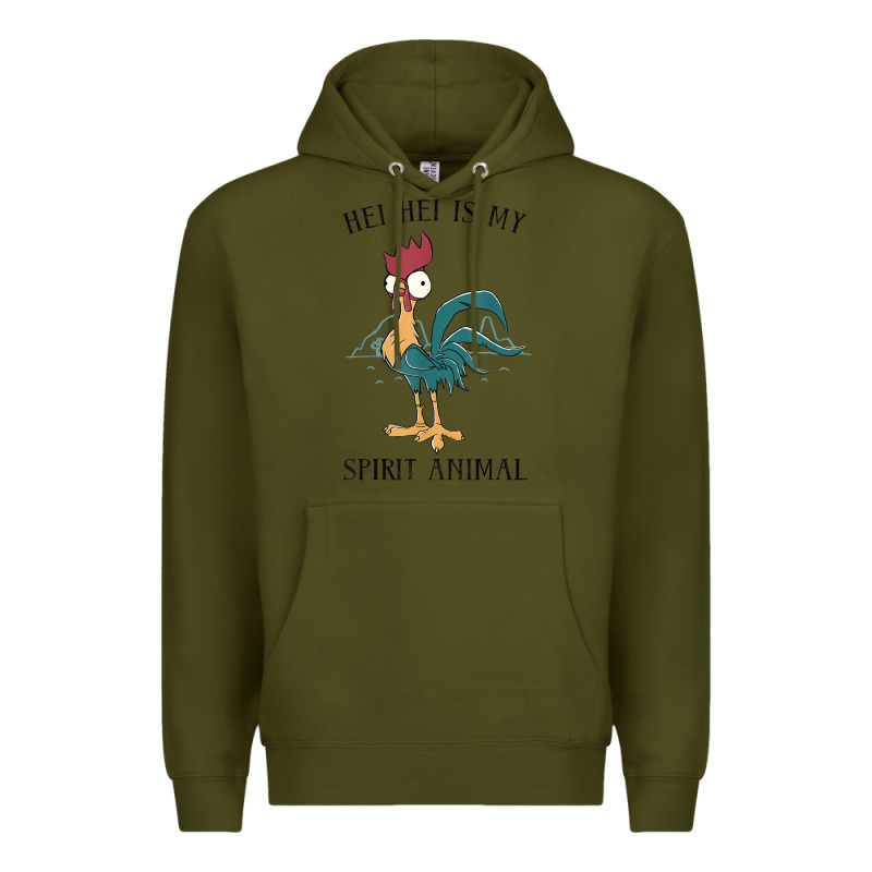 Moana Hei Hei Is My Spirit Animal Portrait Premium Hoodie by PixelWave | Teevron