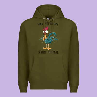 Moana Hei Hei Is My Spirit Animal Portrait Premium Hoodie Designed By Pixelwave