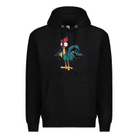 Black Moana Hei Hei Is My Spirit Animal Portrait Premium Hoodie - PixelWave