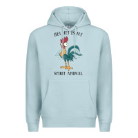 Blue Mist Moana Hei Hei Is My Spirit Animal Portrait Premium Hoodie - PixelWave