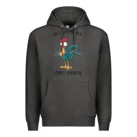 Charcoal Heather Moana Hei Hei Is My Spirit Animal Portrait Premium Hoodie - PixelWave