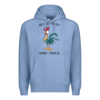 Colony Blue Moana Hei Hei Is My Spirit Animal Portrait Premium Hoodie - PixelWave