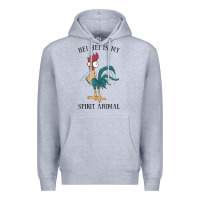 Heather Grey Moana Hei Hei Is My Spirit Animal Portrait Premium Hoodie - PixelWave