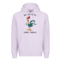 Lilac Moana Hei Hei Is My Spirit Animal Portrait Premium Hoodie - PixelWave