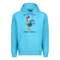 Ocean Blue Moana Hei Hei Is My Spirit Animal Portrait Premium Hoodie - PixelWave