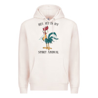 Pale Pink Moana Hei Hei Is My Spirit Animal Portrait Premium Hoodie - PixelWave