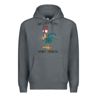 Rock Moana Hei Hei Is My Spirit Animal Portrait Premium Hoodie - PixelWave