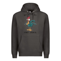 Smoke Moana Hei Hei Is My Spirit Animal Portrait Premium Hoodie - PixelWave