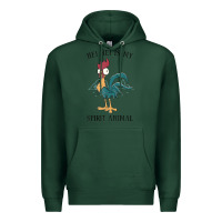 Sports Green Moana Hei Hei Is My Spirit Animal Portrait Premium Hoodie - PixelWave