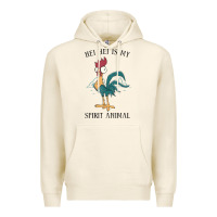 Tofu Moana Hei Hei Is My Spirit Animal Portrait Premium Hoodie - PixelWave