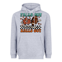 Heather Grey falls out balls out Heavyweight Hoodie - BarkalooDesign