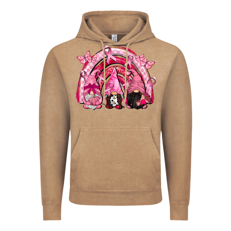 Gnomes Rainbow Breast Cancer Vintage Hoodie by CowGirlArtShop | Teevron
