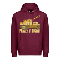 Burgundy panzer vi tiger i tank gift ww2 german army tanks Premium Hoodie - Craftify