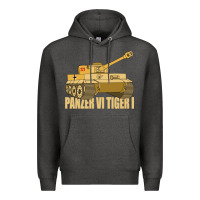 Charcoal Heather panzer vi tiger i tank gift ww2 german army tanks Premium Hoodie - Craftify
