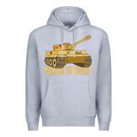 Heather Grey panzer vi tiger i tank gift ww2 german army tanks Premium Hoodie - Craftify
