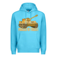 Ocean Blue panzer vi tiger i tank gift ww2 german army tanks Premium Hoodie - Craftify