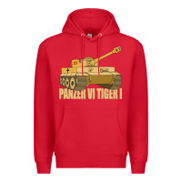 Red panzer vi tiger i tank gift ww2 german army tanks Premium Hoodie - Craftify