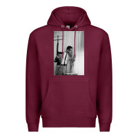 Burgundy malcolm x Premium Hoodie - Craftify
