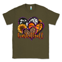 Army Green basketball hearts Classic Tee - Jasminsmagicworld