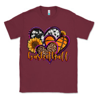 Burgundy basketball hearts Classic Tee - Jasminsmagicworld