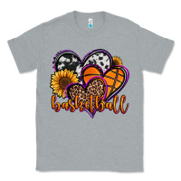 Heather Grey basketball hearts Classic Tee - Jasminsmagicworld