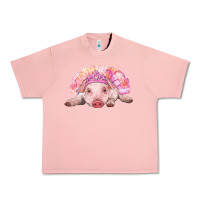 Salmon balerina baby pig with tutu Urban Heavy Tee - RanaPortraitStore