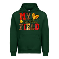 Forest Green my heart is on that field softball Urban Hoodie - AdoDesignShop