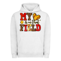 Pigment Lunar Rock my heart is on that field softball Urban Hoodie - AdoDesignShop