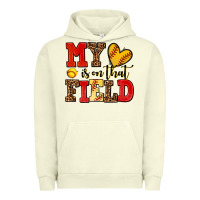 Pigment Pistachio my heart is on that field softball Urban Hoodie - AdoDesignShop